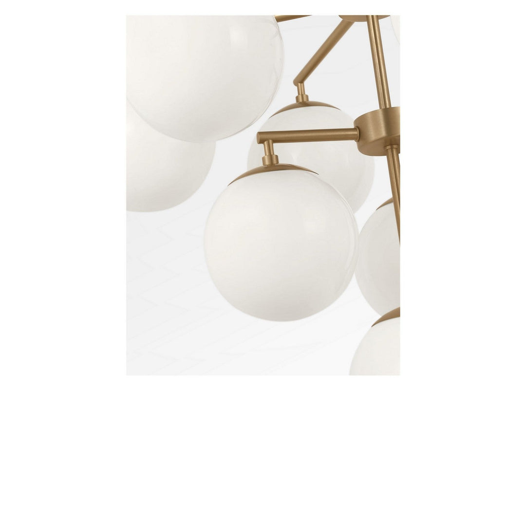 Nube Ten Light Chandelier in Satin Brass Generation Lighting Canada