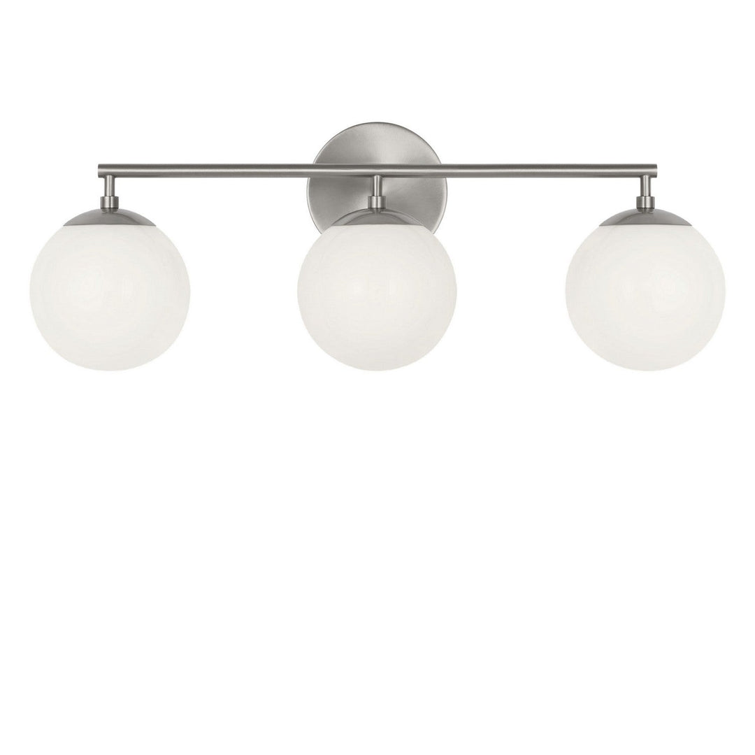 Nube Three Light Vanity in Brushed Nickel Generation Lighting Canada