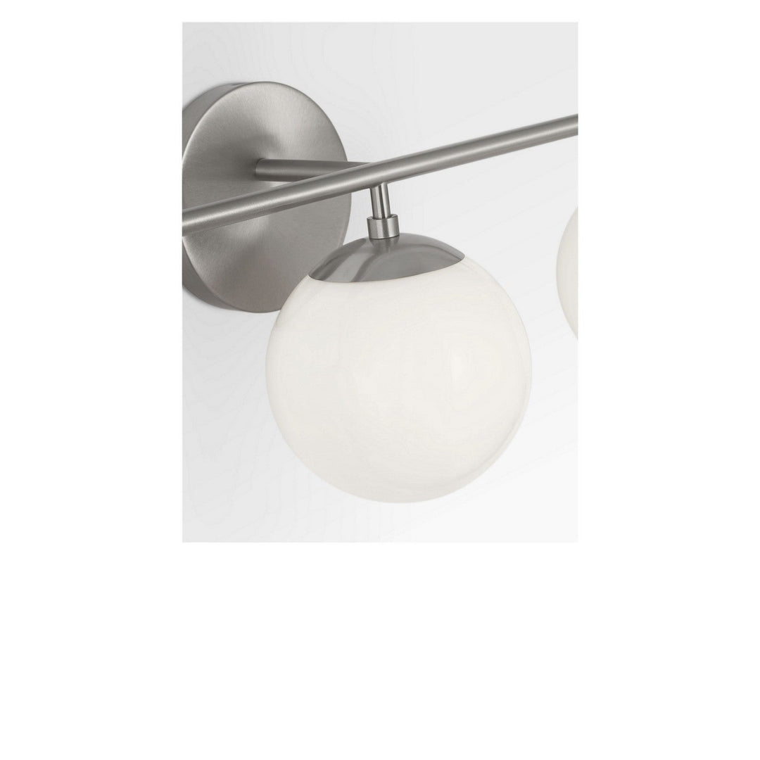 Nube Three Light Vanity in Brushed Nickel Generation Lighting Canada