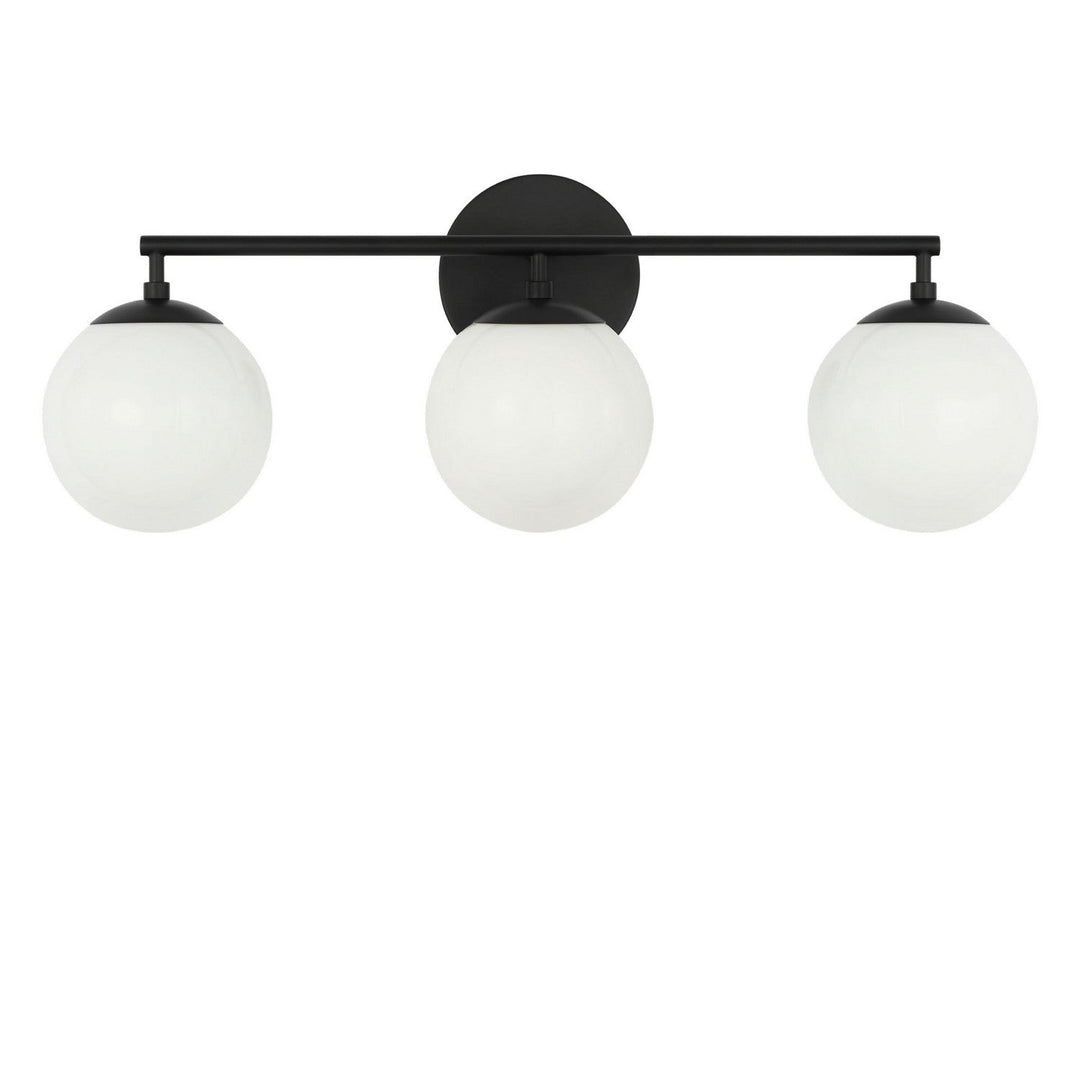 Nube Three Light Vanity in Midnight Black Generation Lighting Canada