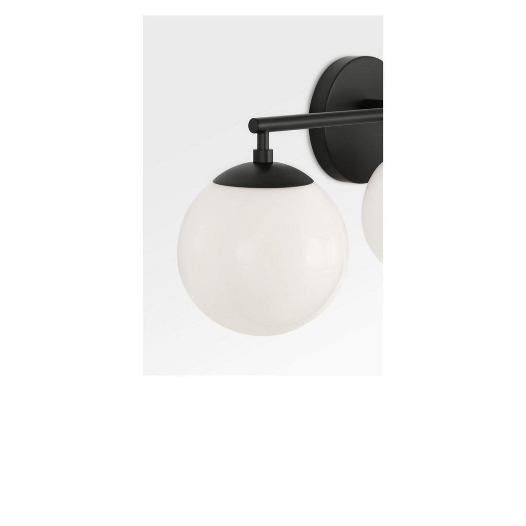 Nube Three Light Vanity in Midnight Black Generation Lighting Canada