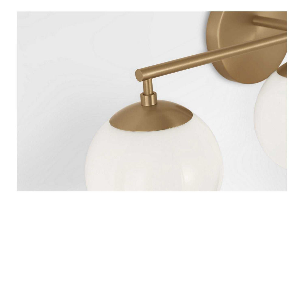 Nube Three Light Vanity in Satin Brass Generation Lighting Canada