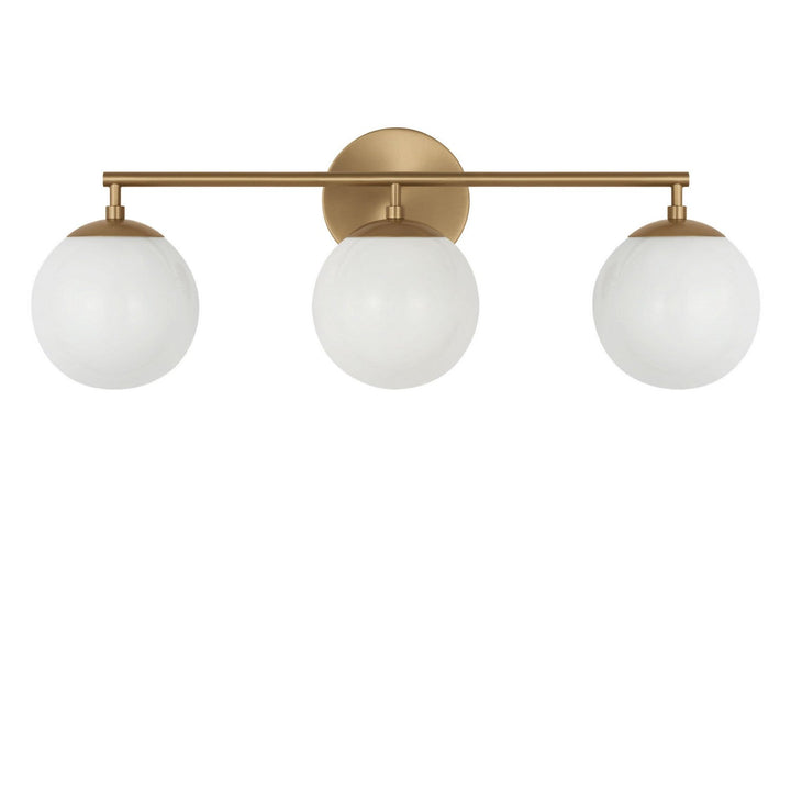 Nube Three Light Vanity in Satin Brass Generation Lighting Canada