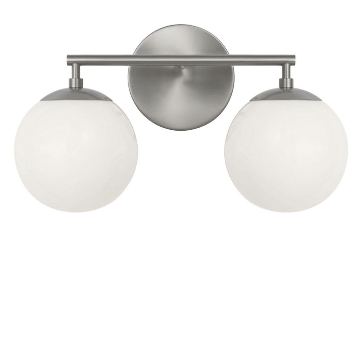 Nube Two Light Vanity in Brushed Nickel Generation Lighting Canada