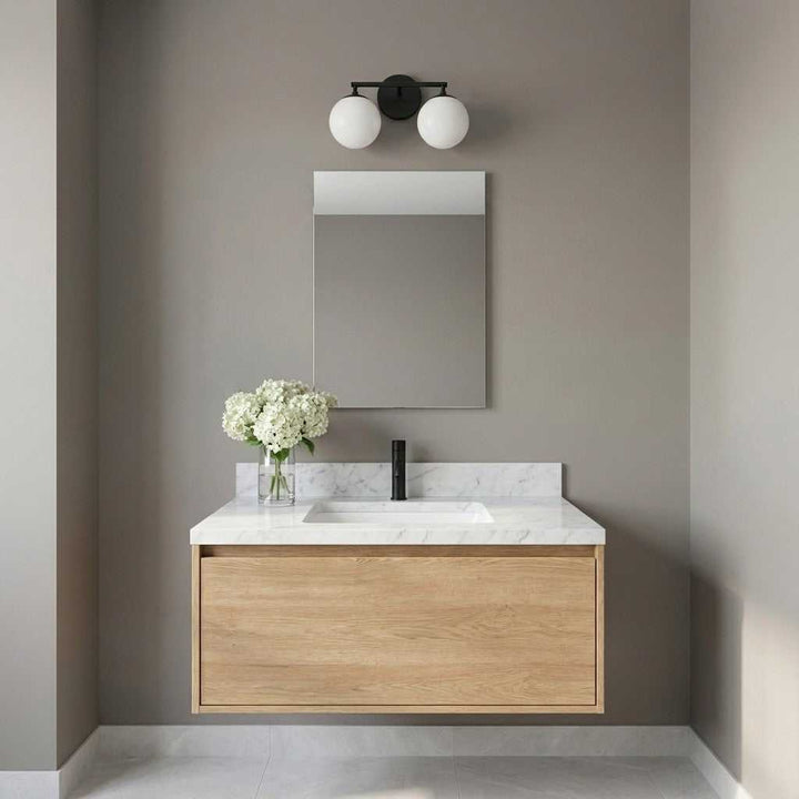 Nube Two Light Vanity in Midnight Black Generation Lighting Canada