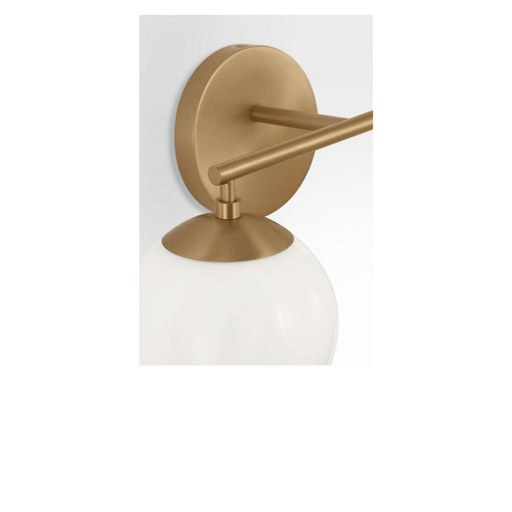 Nube Two Light Vanity in Satin Brass Generation Lighting Canada