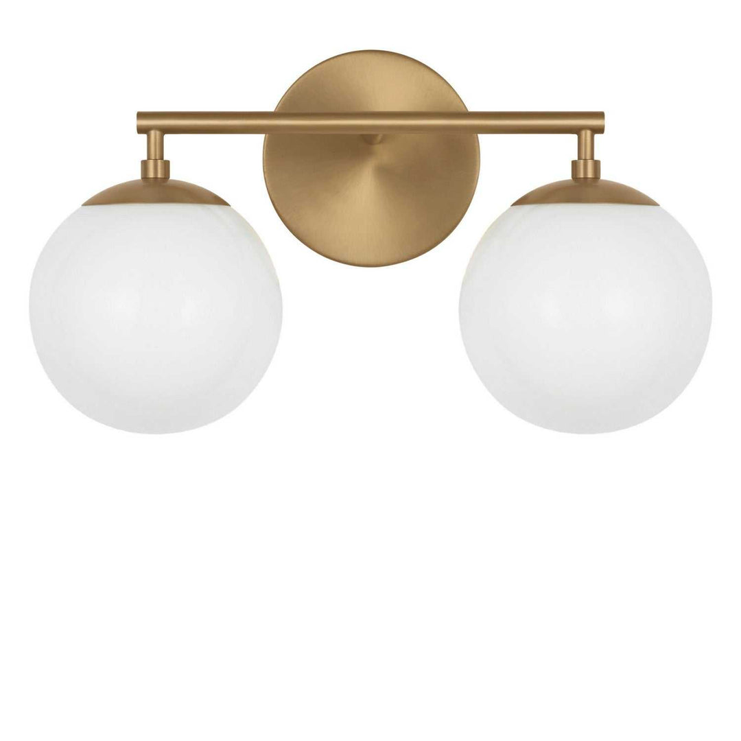 Nube Two Light Vanity in Satin Brass Generation Lighting Canada