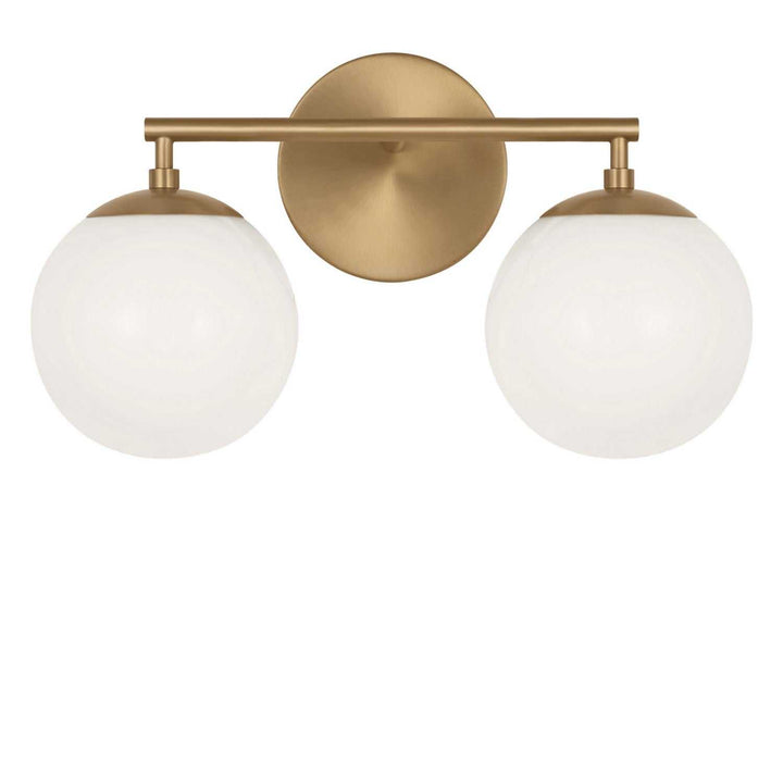 Nube Two Light Vanity in Satin Brass Generation Lighting Canada