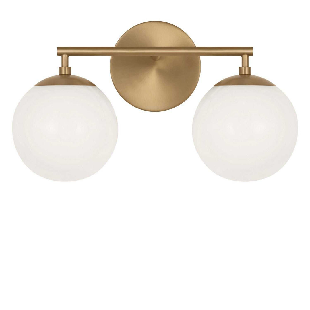 Nube Two Light Vanity in Satin Brass Generation Lighting Canada