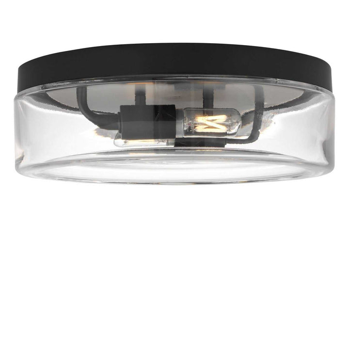 Rhett Two Light Flush Mount in Midnight Black Generation Lighting Canada