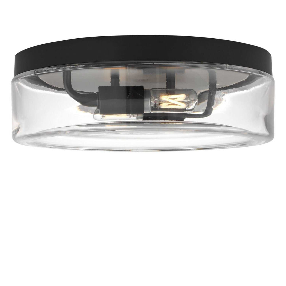 Rhett Two Light Flush Mount in Midnight Black Generation Lighting Canada