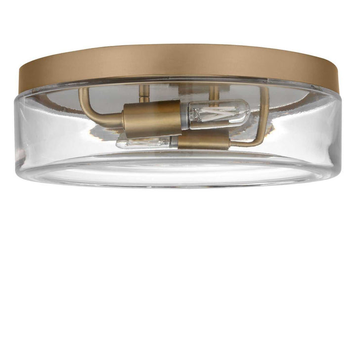 Rhett Two Light Flush Mount in Satin Brass Generation Lighting Canada