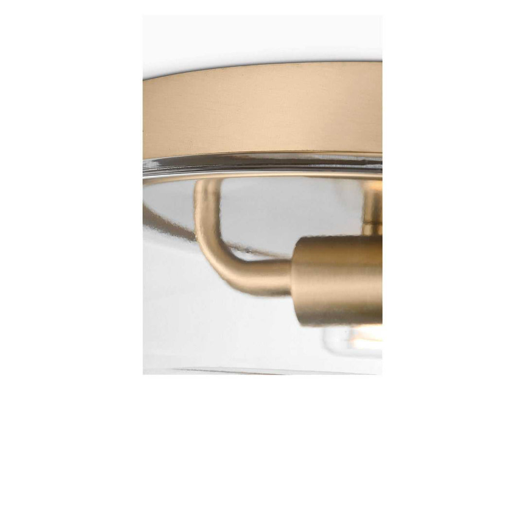 Rhett Two Light Flush Mount in Satin Brass Generation Lighting Canada