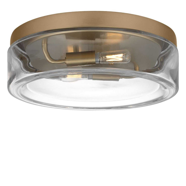 Rhett Two Light Flush Mount in Satin Brass Generation Lighting Canada