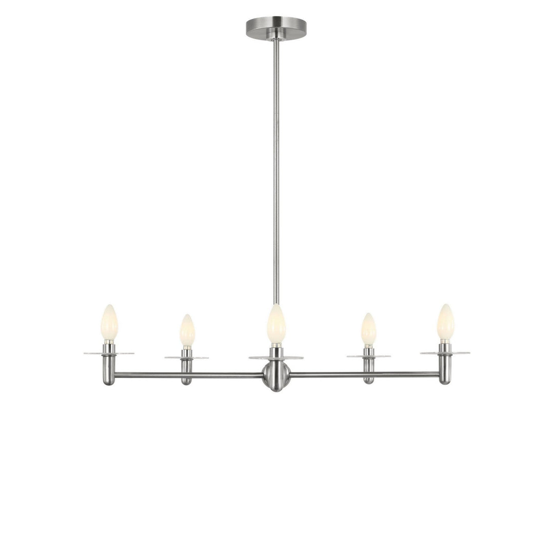 Vilera Five Light Chandelier in Brushed Nickel Generation Lighting Canada