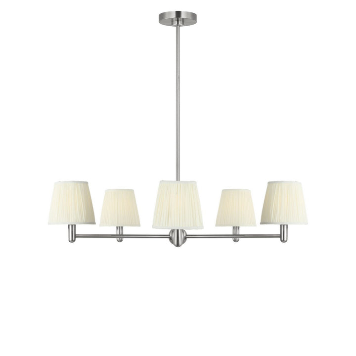Vilera Five Light Chandelier in Brushed Nickel Generation Lighting Canada