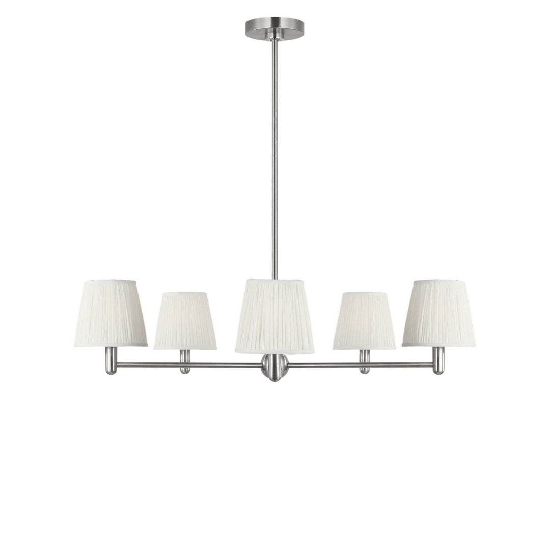 Vilera Five Light Chandelier in Brushed Nickel Generation Lighting Canada