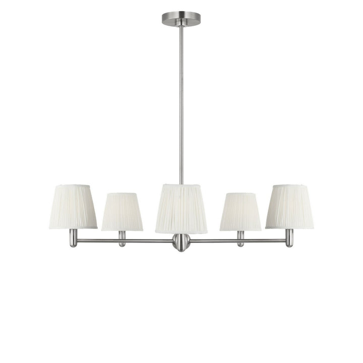Vilera Five Light Chandelier in Brushed Nickel Generation Lighting Canada