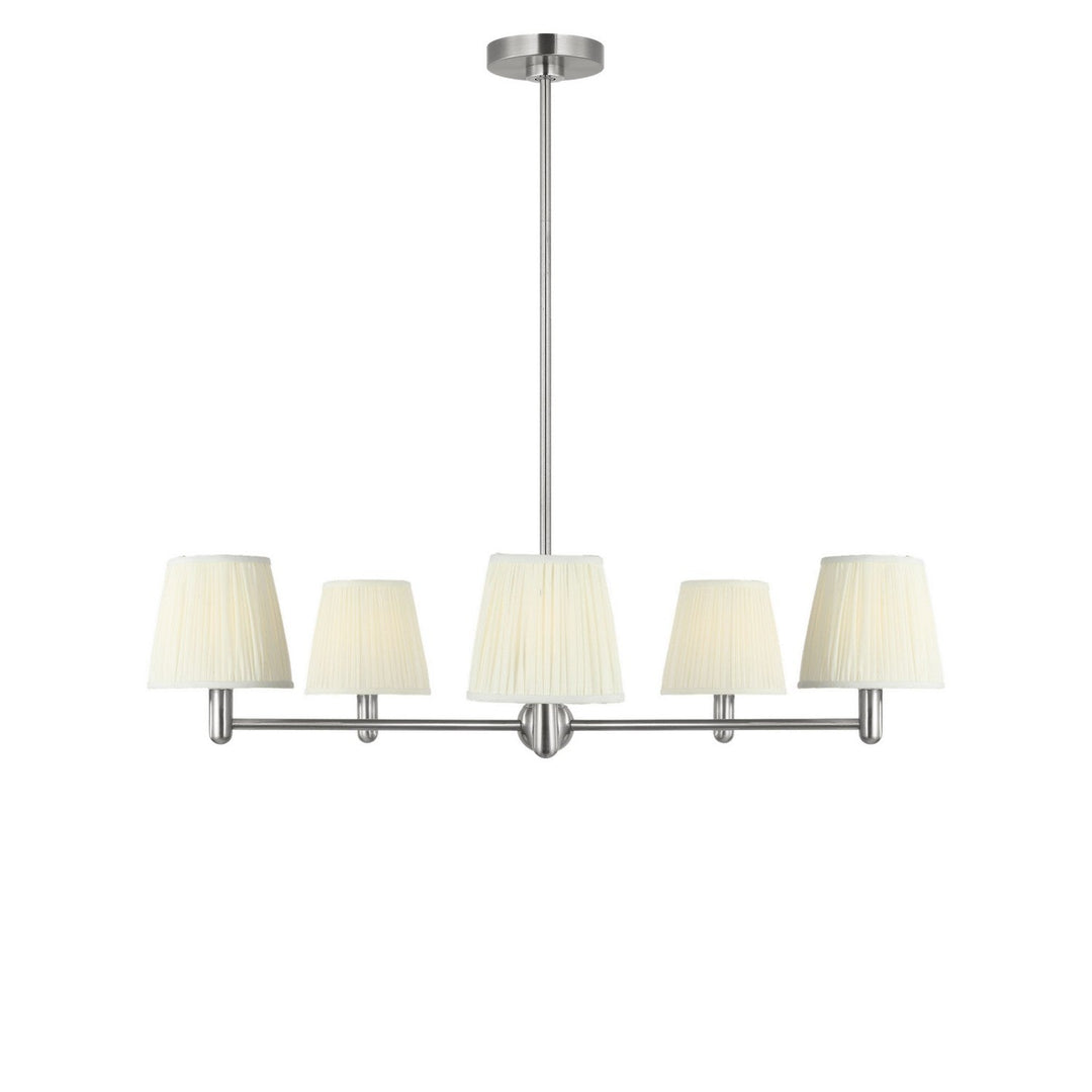 Vilera Five Light Chandelier in Brushed Nickel Generation Lighting Canada
