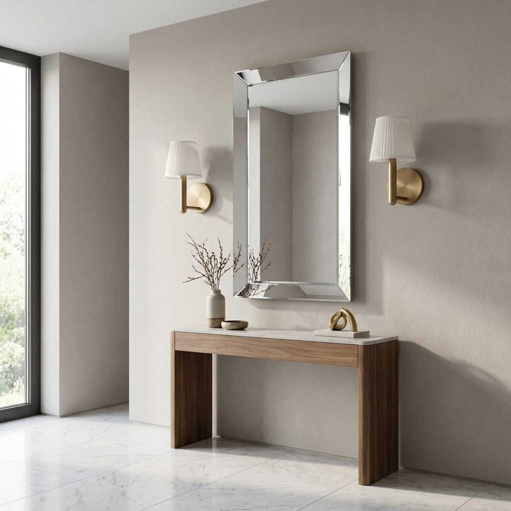 Vilera One Light Wall Sconce in Satin Brass Generation Lighting Canada