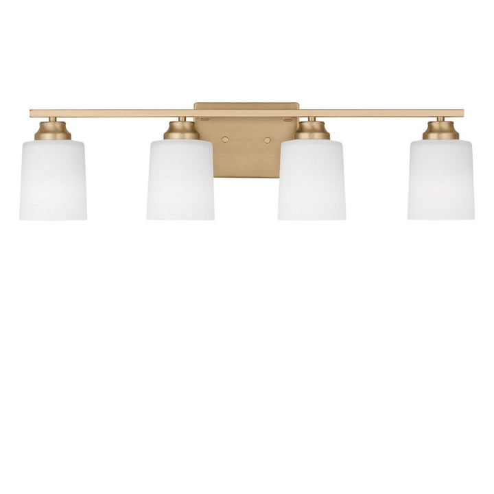Vinton Four Light Bath in Satin Brass Generation Lighting Canada