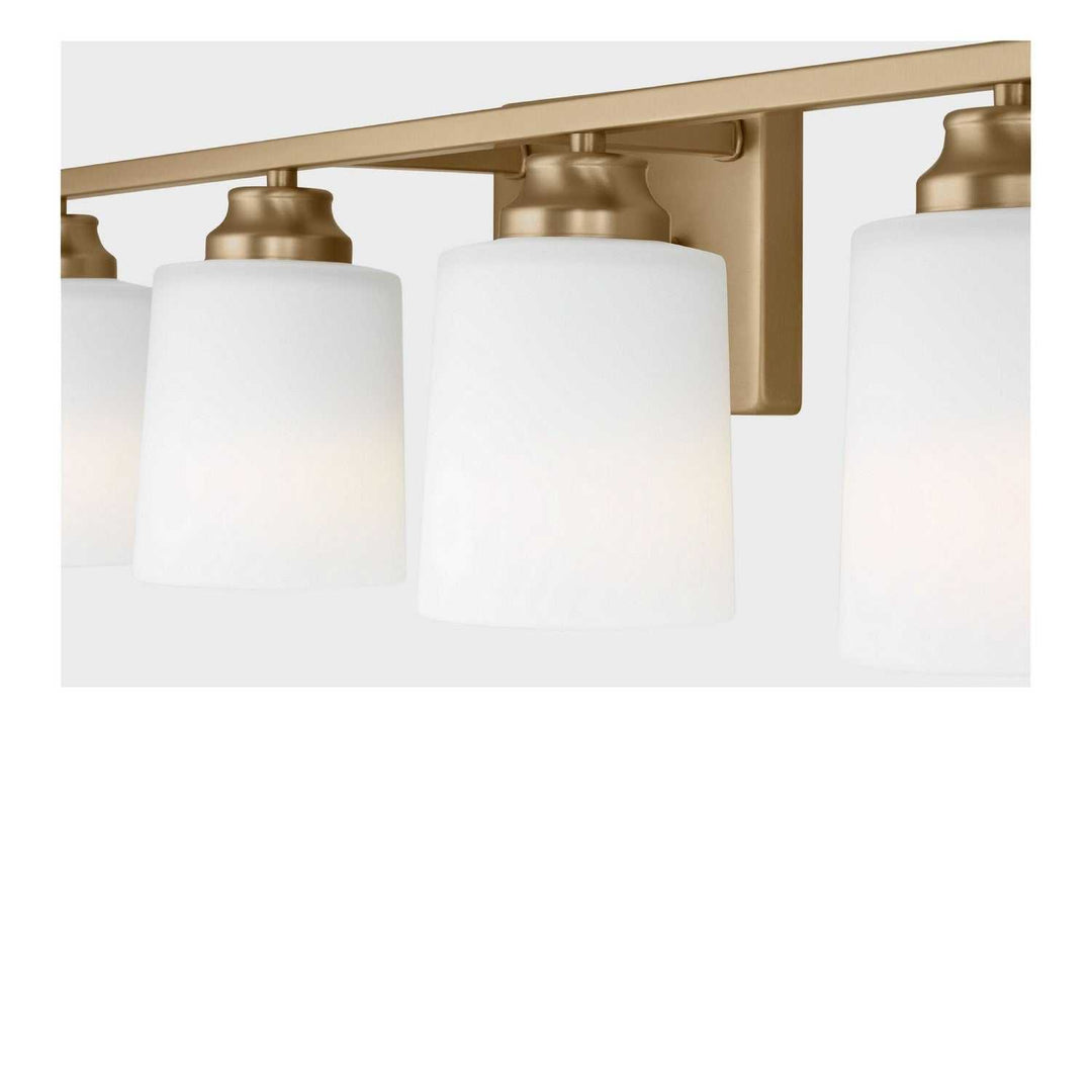 Vinton Four Light Bath in Satin Brass Generation Lighting Canada
