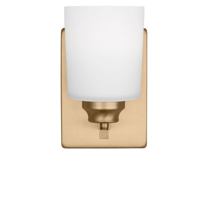 Vinton One Light Bath in Satin Brass Generation Lighting Canada