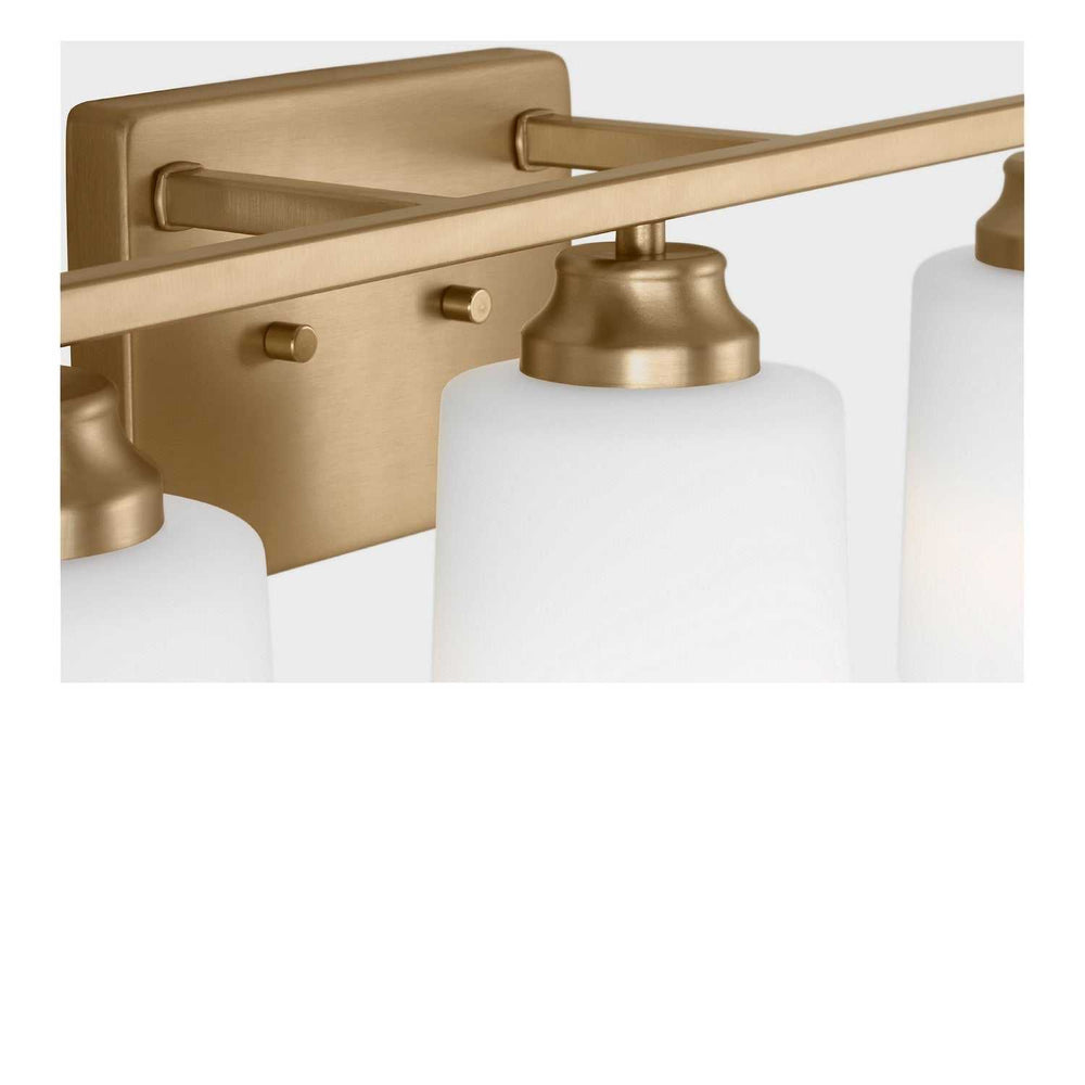 Vinton Three Light Bath in Satin Brass Generation Lighting Canada