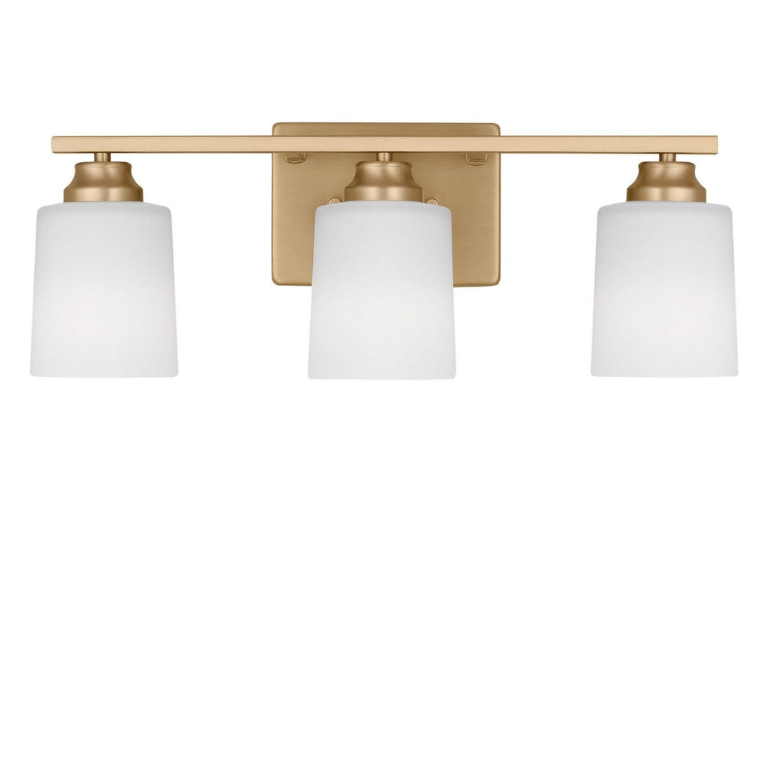 Vinton Three Light Bath in Satin Brass Generation Lighting Canada