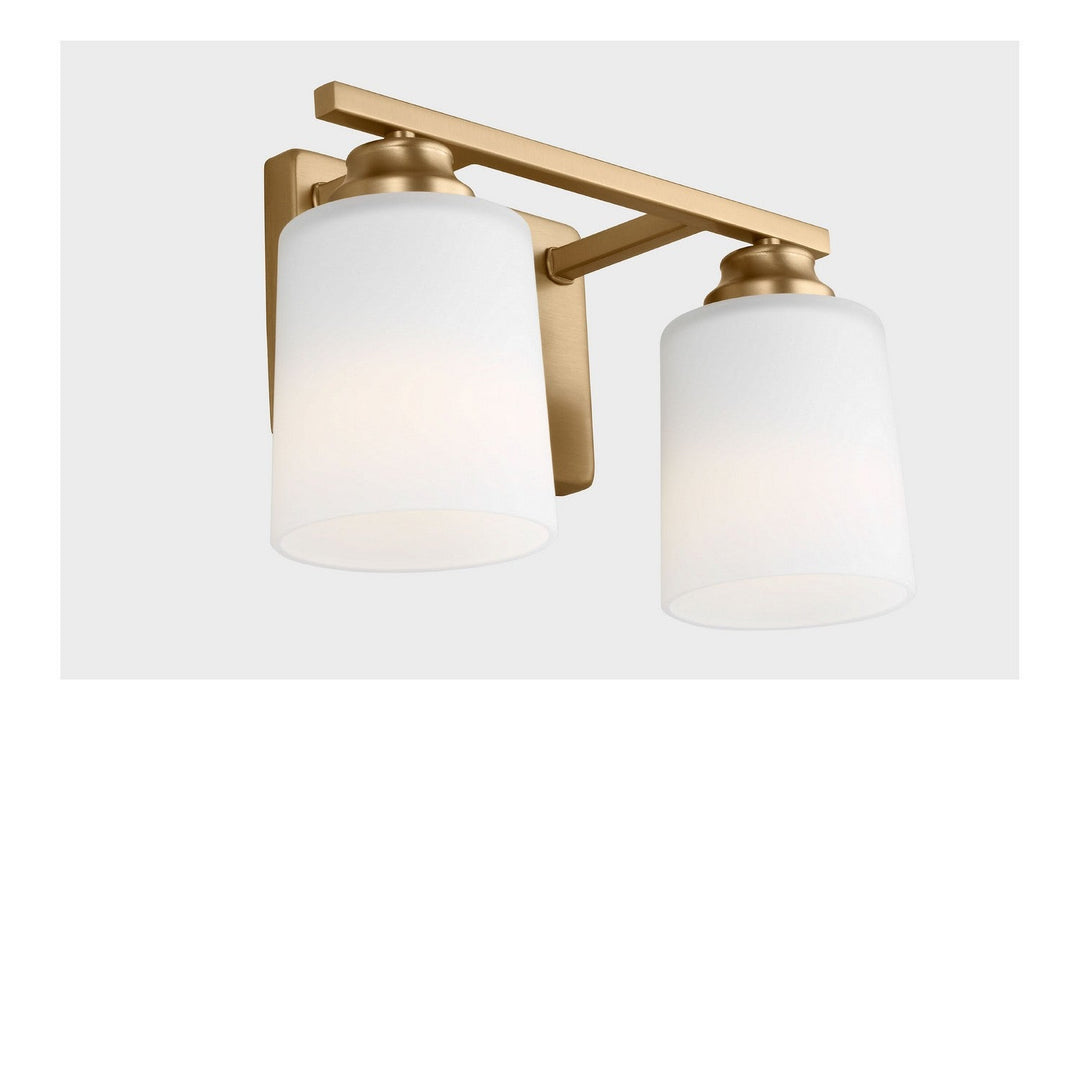 Vinton Two Light Bath in Satin Brass Generation Lighting Canada