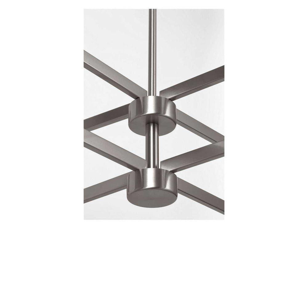 Zentro Eight Light Chandelier in Brushed Nickel Generation Lighting Canada