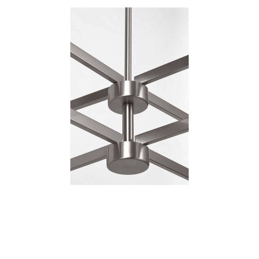 Zentro Eight Light Chandelier in Brushed Nickel Generation Lighting Canada