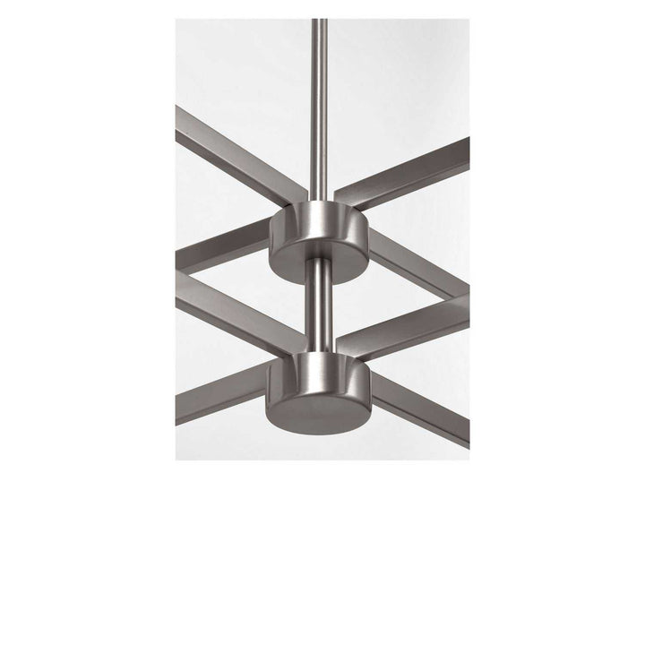 Zentro Eight Light Chandelier in Brushed Nickel Generation Lighting Canada
