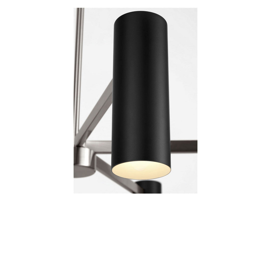 Zentro Eight Light Chandelier in Brushed Nickel Generation Lighting Canada