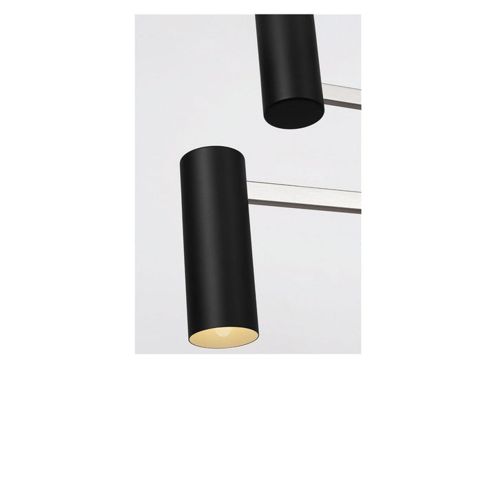Zentro Eight Light Chandelier in Brushed Nickel Generation Lighting Canada