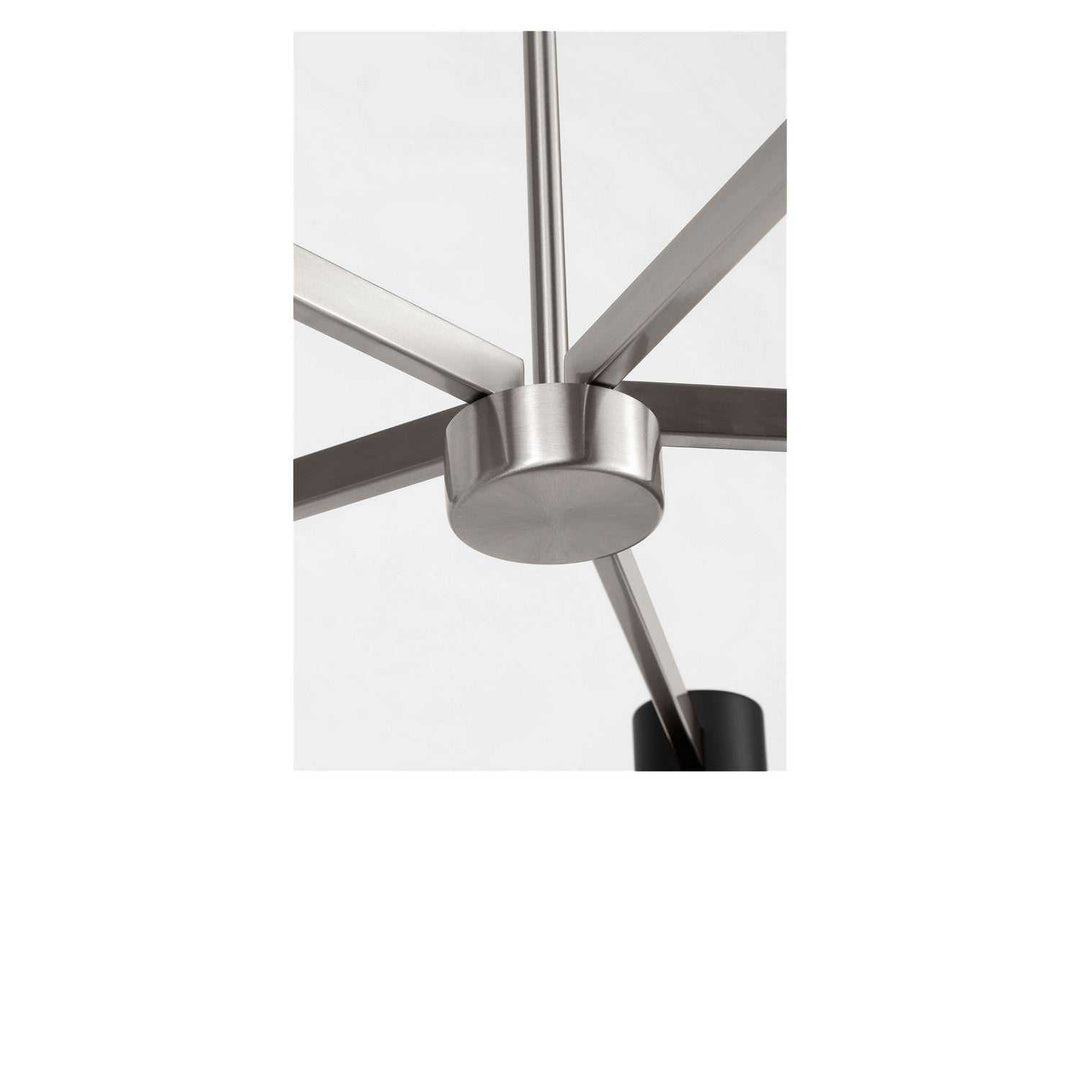 Zentro Eight Light Chandelier in Brushed Nickel Generation Lighting Canada