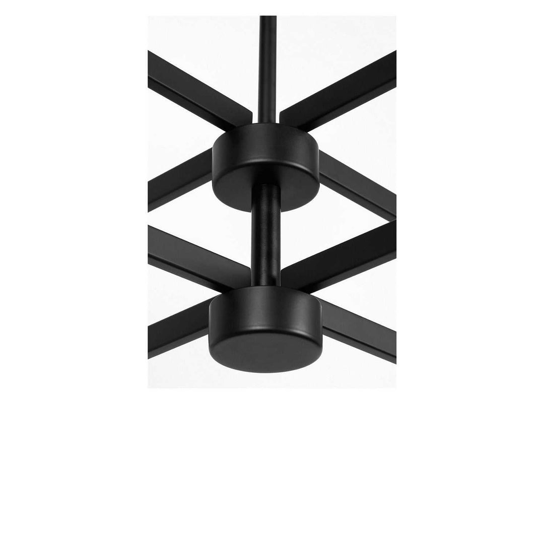 Zentro Eight Light Chandelier in Midnight Black Generation Lighting Canada
