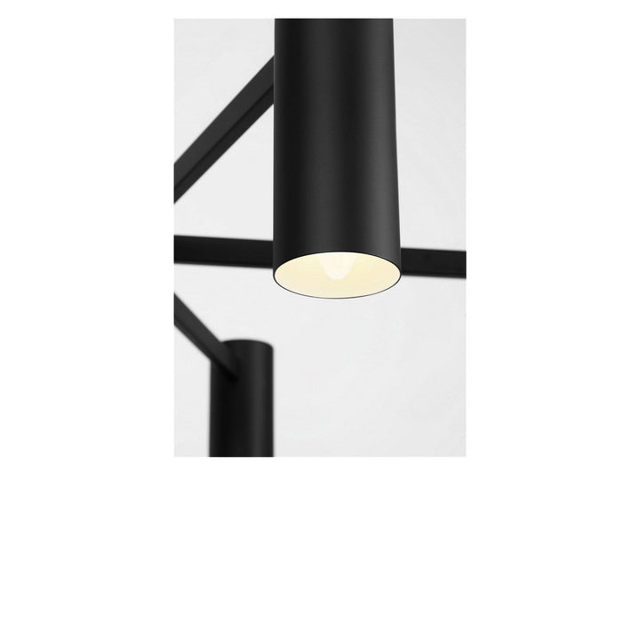 Zentro Eight Light Chandelier in Midnight Black Generation Lighting Canada