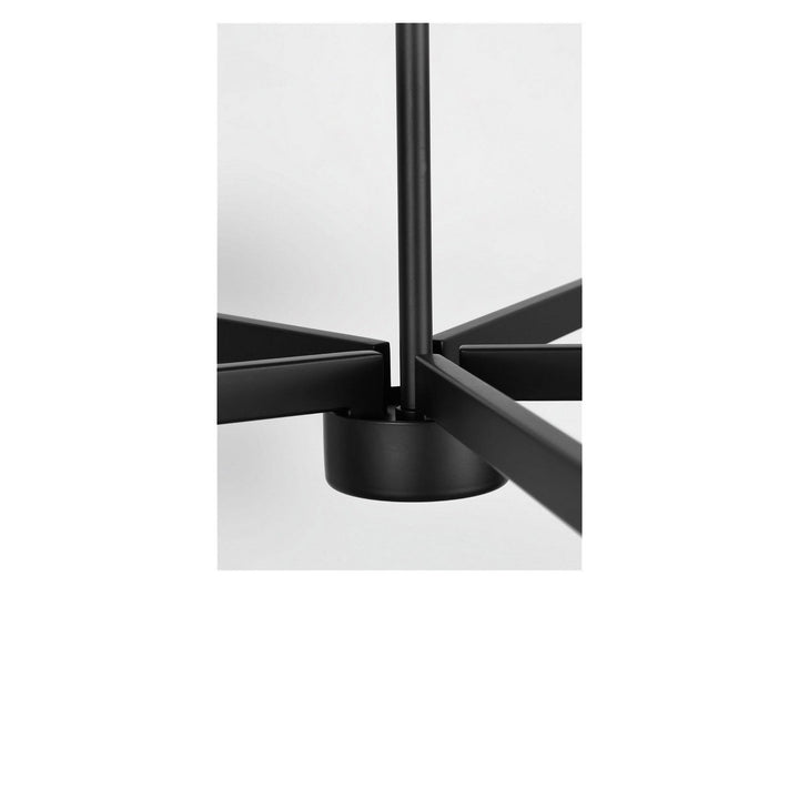 Zentro Eight Light Chandelier in Midnight Black Generation Lighting Canada