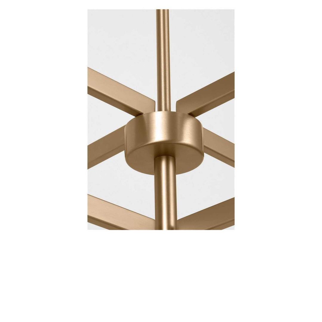 Zentro Eight Light Chandelier in Satin Brass Generation Lighting Canada