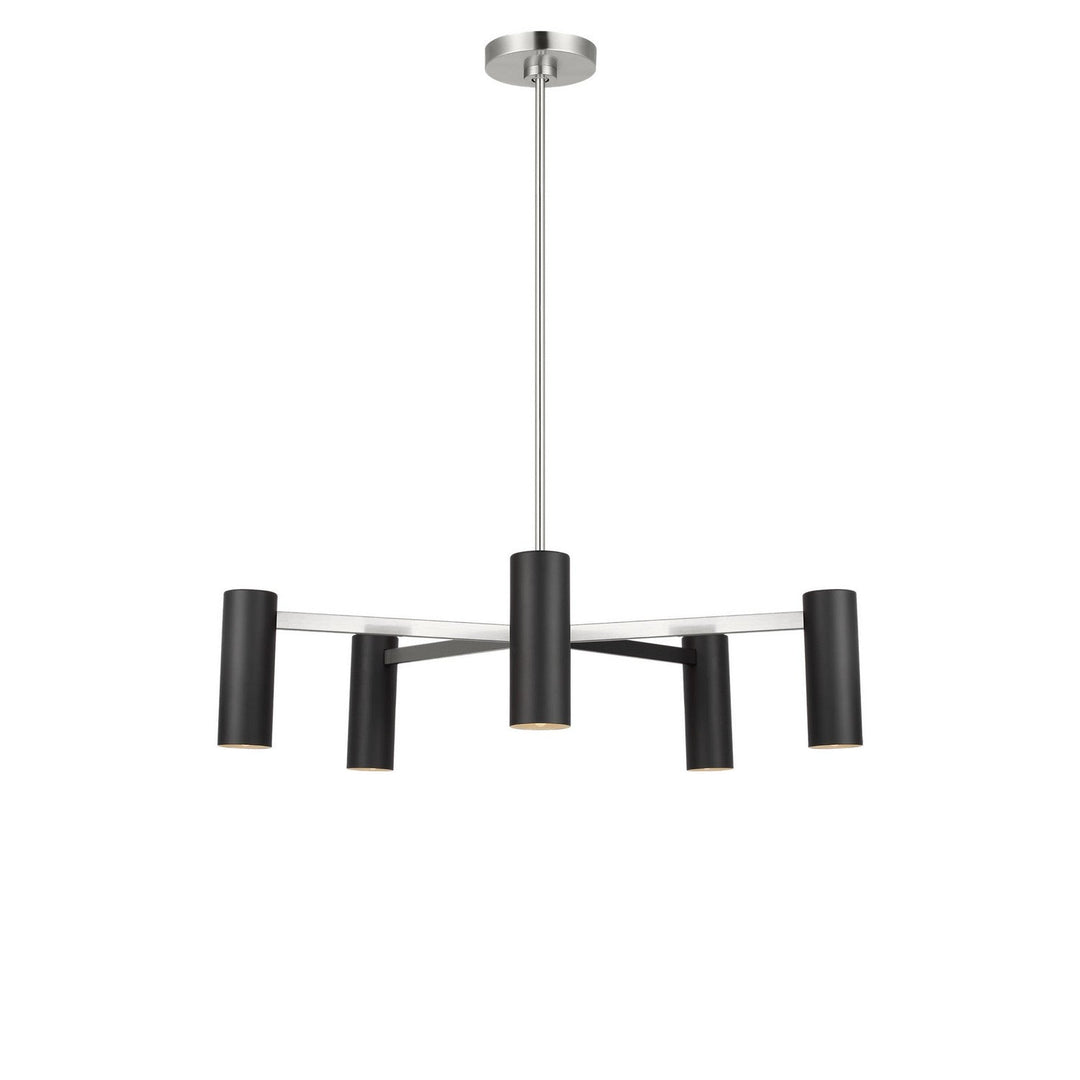Zentro Five Light Chandelier in Brushed Nickel Generation Lighting Canada