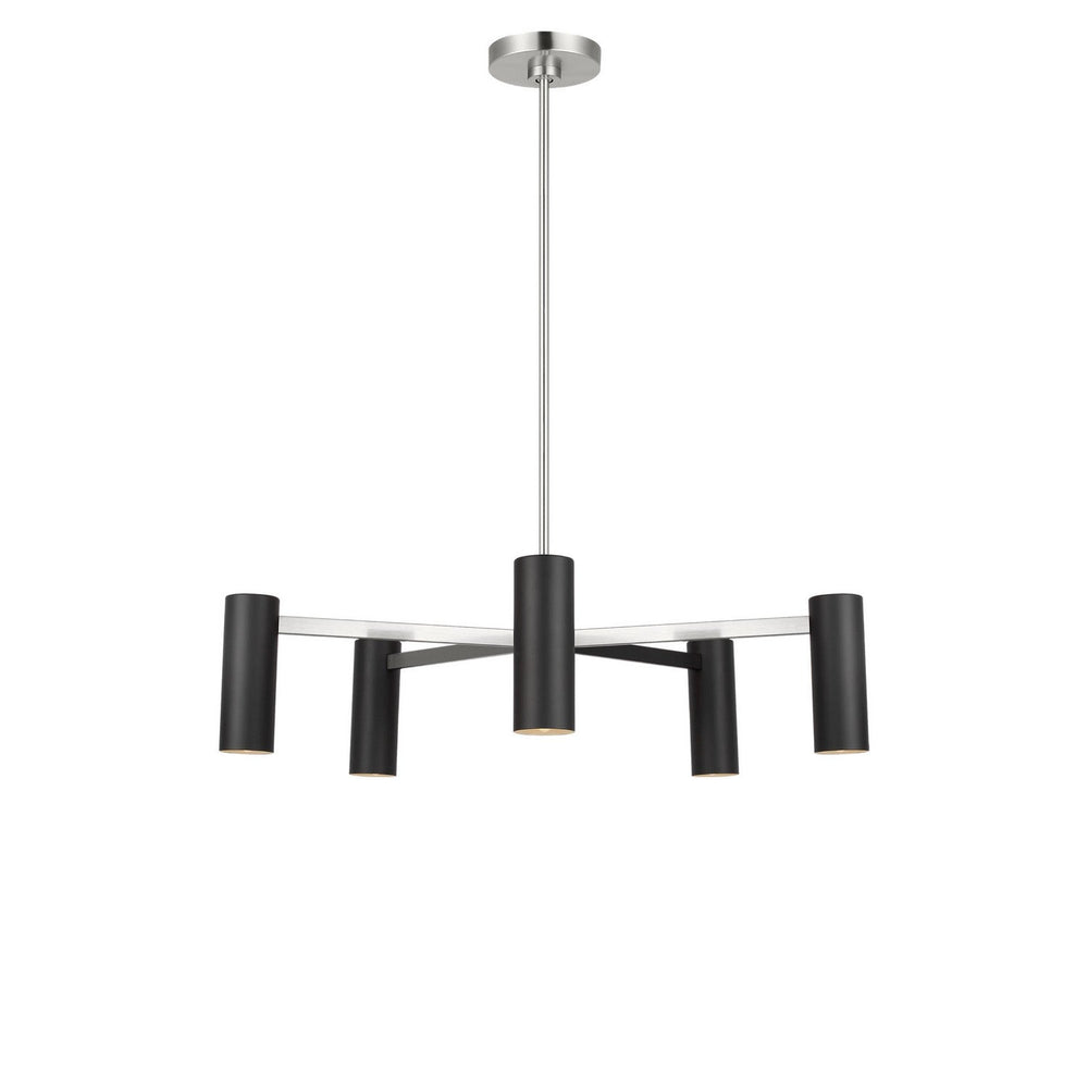 Zentro Five Light Chandelier in Brushed Nickel Generation Lighting Canada