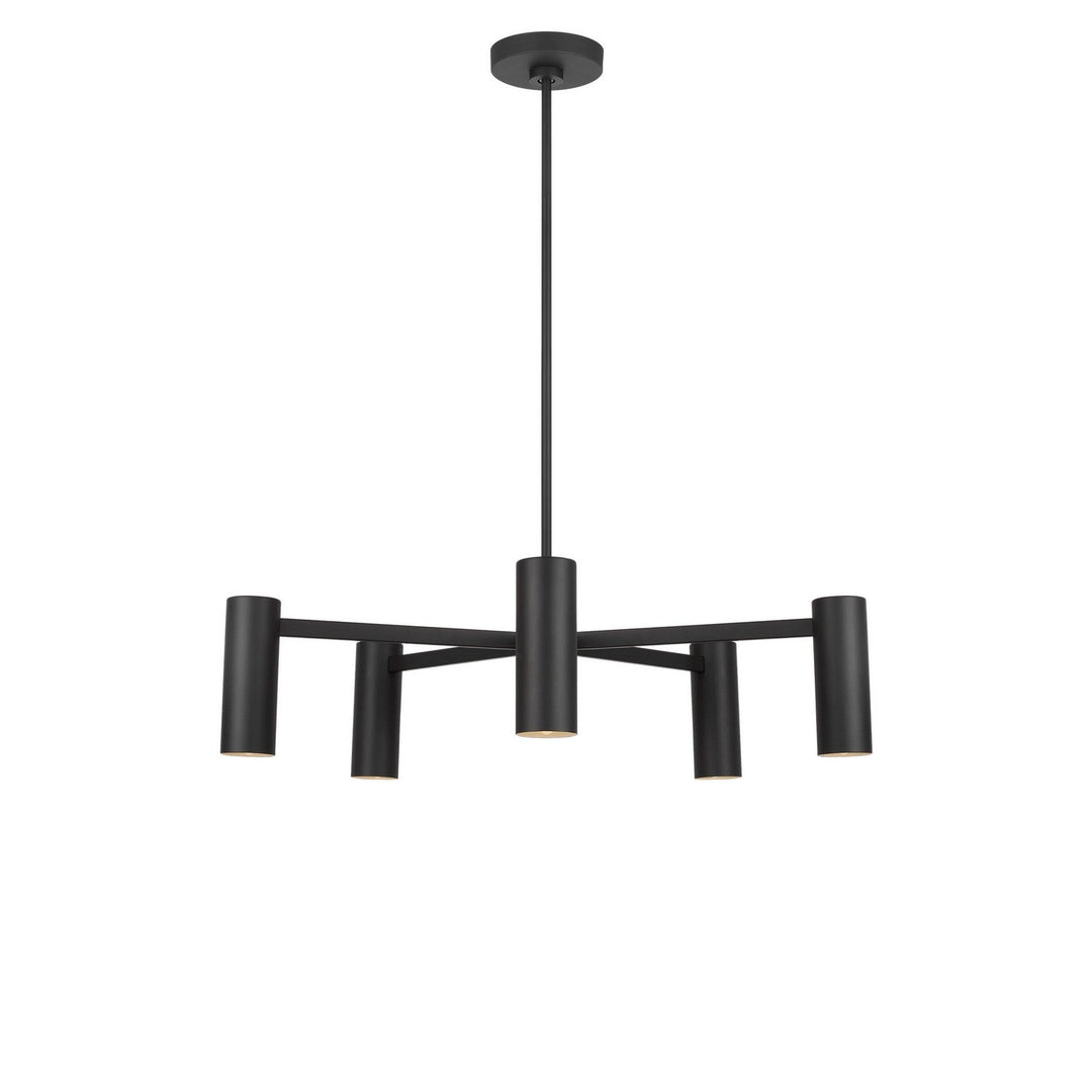 Zentro Five Light Chandelier in Midnight Black Generation Lighting Canada