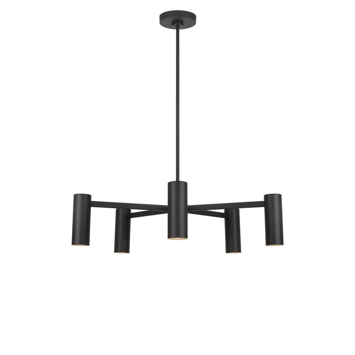 Zentro Five Light Chandelier in Midnight Black Generation Lighting Canada