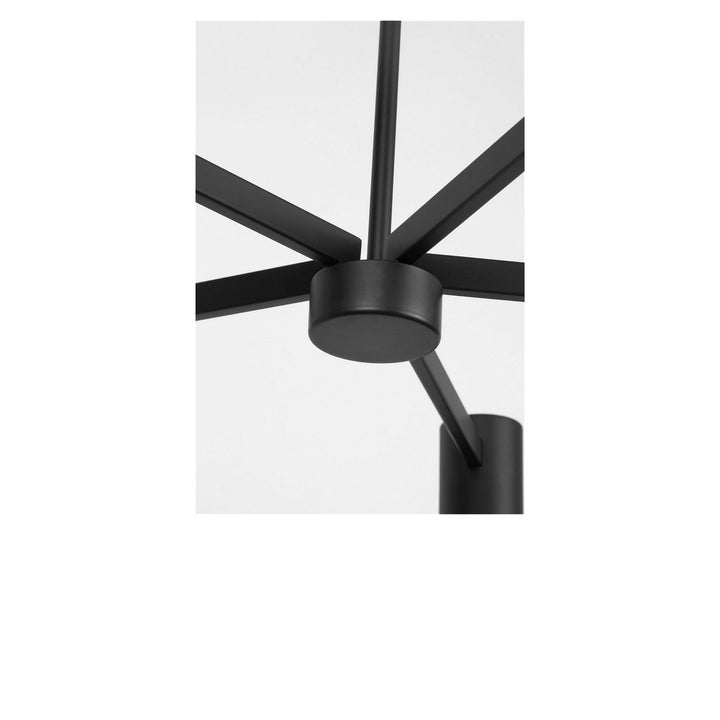 Zentro Five Light Chandelier in Midnight Black Generation Lighting Canada