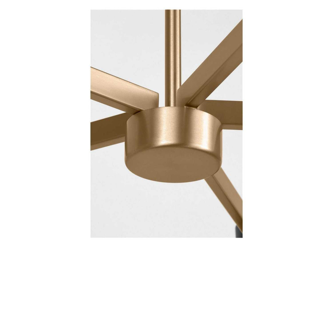 Zentro Five Light Chandelier in Satin Brass Generation Lighting Canada