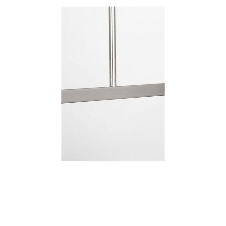 Zentro Four Light Linear Chandelier in Brushed Nickel Generation Lighting Canada