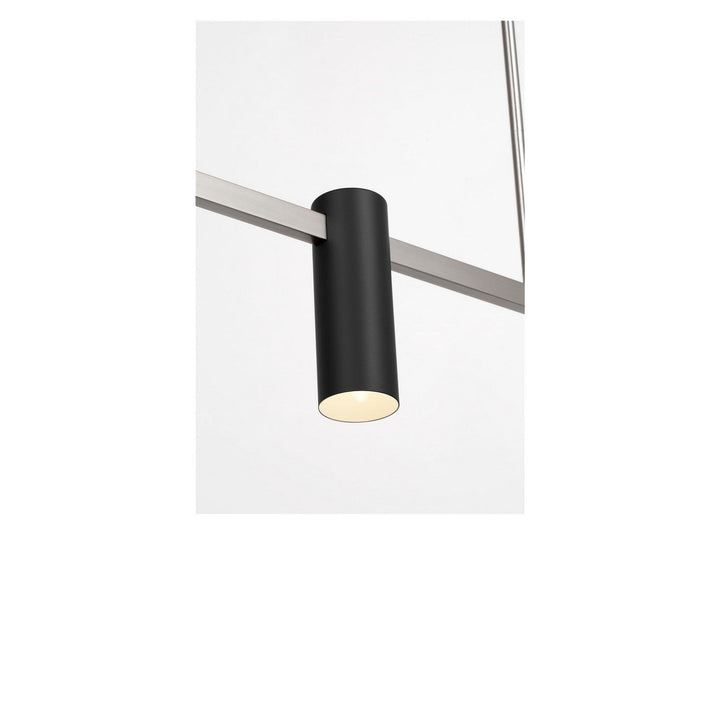 Zentro Four Light Linear Chandelier in Brushed Nickel Generation Lighting Canada