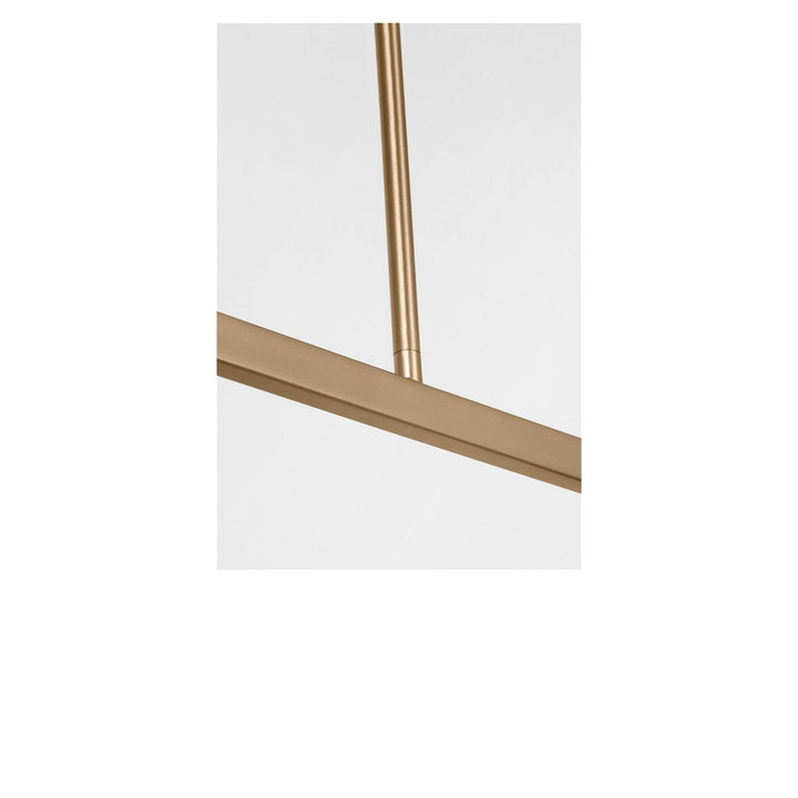 Zentro Four Light Linear Chandelier in Satin Brass Generation Lighting Canada