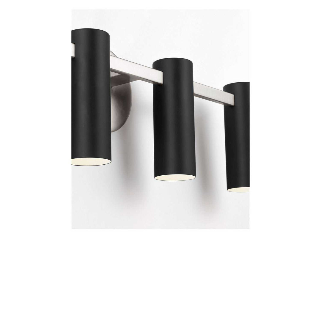 Zentro Four Light Vanity in Brushed Nickel Generation Lighting Canada
